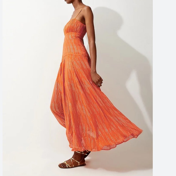 Karen Millen Sparkle Iridescent Strappy Maxi Dress - Picture 3 of 3